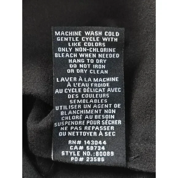 7 For All Mankind Women's Black Faux Leather Puff Sleeves Crop Top Size L - Picture 5 of 8